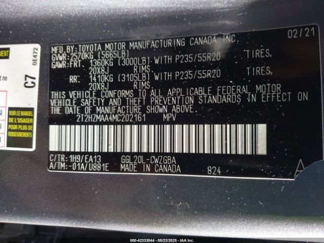 2021 LEXUS RX 350 2T2HZMAA4MC202161 Photo 8
