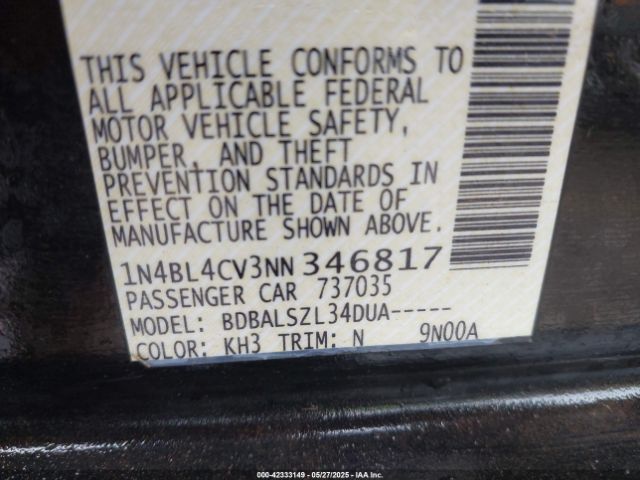 2022 NISSAN ALTIMA 1N4BL4CV3NN346817 Photo 8