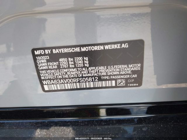 2024 BMW 4 SERIES GRAN COUPE WBA63AV00RFS05812 Photo 8