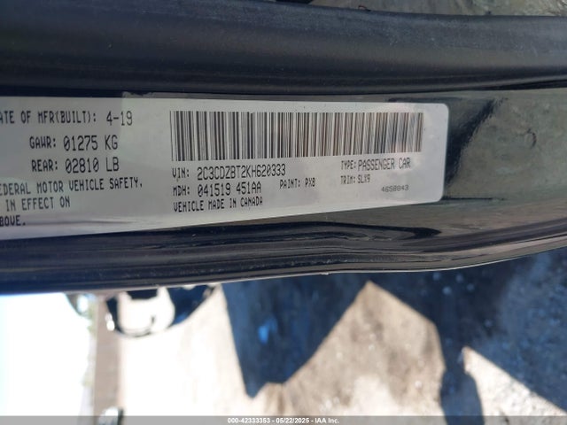 2C3CDZBT2KH620333 Dodge 2019