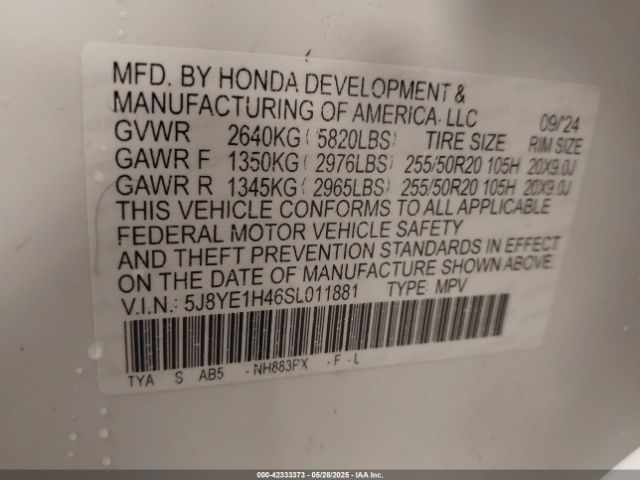 2025 ACURA MDX 5J8YE1H46SL011881 Photo 8