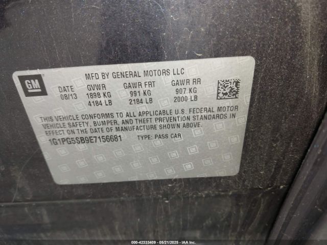 1G1PG5SB9E7156681 Chevrolet CRUZE LTZ