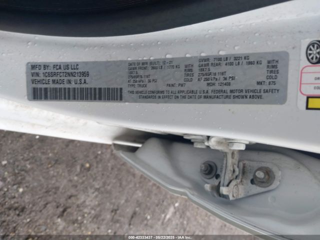 2022 RAM 1500 1C6SRFCT2NN213959 Photo 8