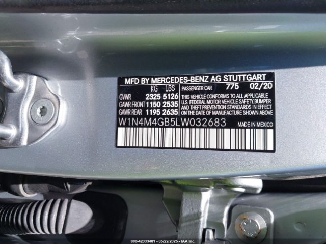2020 MERCEDES-BENZ GLB 250 W1N4M4GB5LW032683 Photo 8