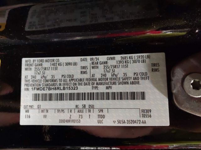 2024 FORD BRONCO 1FMDE7BH8RLB15323 Photo 8