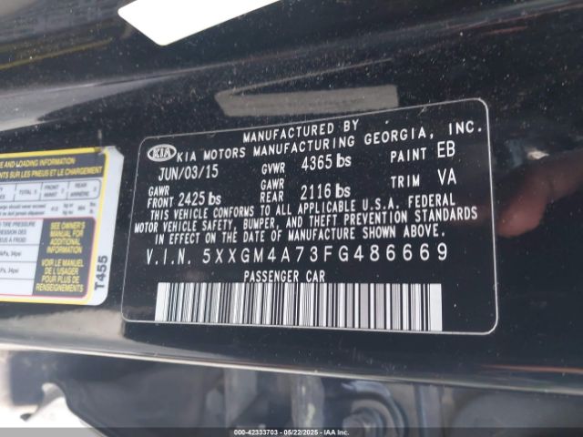 5XXGM4A73FG486669 KIA Optima Lx