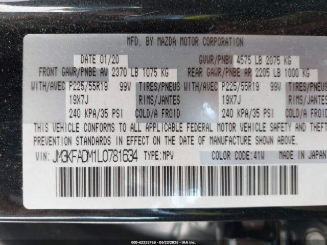 2020 MAZDA CX-5 JM3KFADM1L0781634 Photo 8