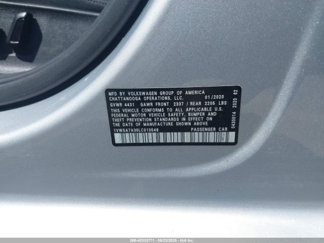 2020 VOLKSWAGEN PASSAT 1VWSA7A35LC010546 Photo 8