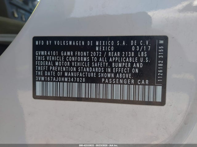 3VW167AJ0HM347028 Volkswagen 1.4 tsi
