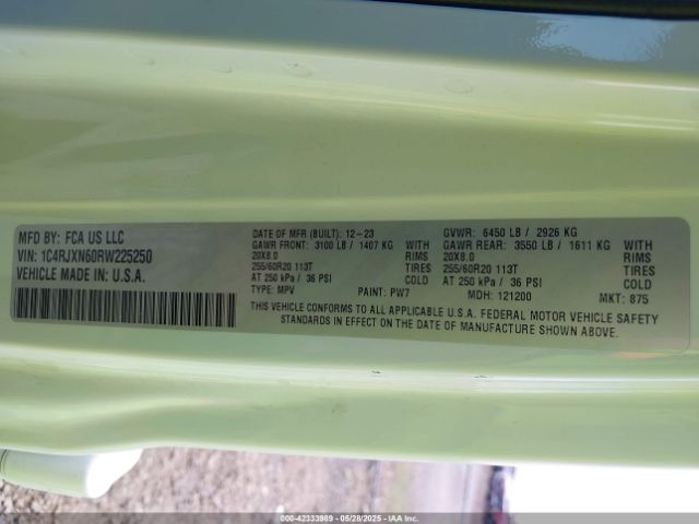 1C4RJXN60RW225250 Jeep Wrangler 4xe Sport S 4xe