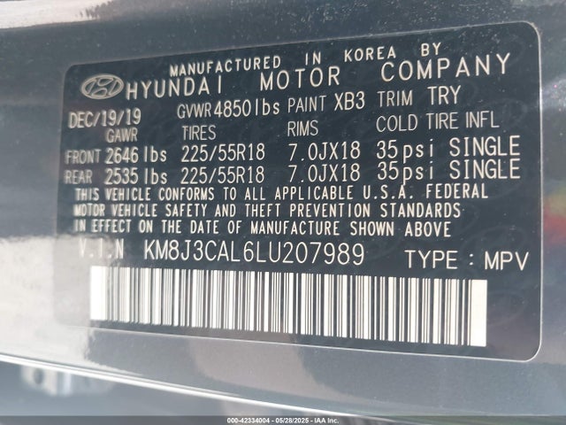 Hyundai Tucson Ultimate 2020 KM8J3CAL6LU207989 Image 9