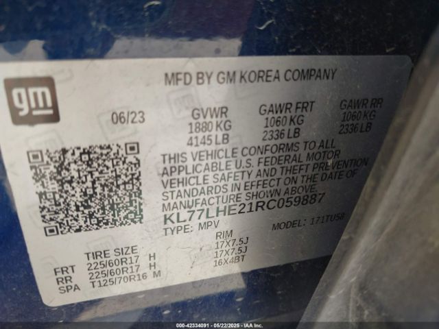 2024 CHEVROLET TRAX KL77LHE21RC059887 Photo 8