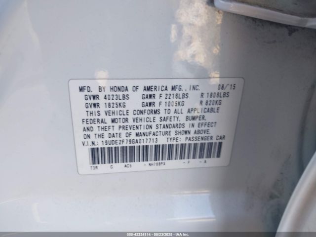 2016 ACURA ILX 19UDE2F79GA017713 Photo 8