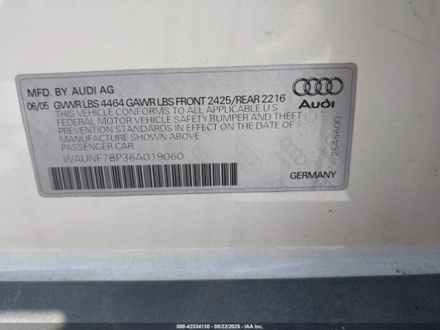 2006 AUDI A3 WAUNF78P36A019060 Photo 8