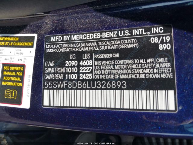 2020 MERCEDES-BENZ C 300 55SWF8DB6LU326893 Photo 8