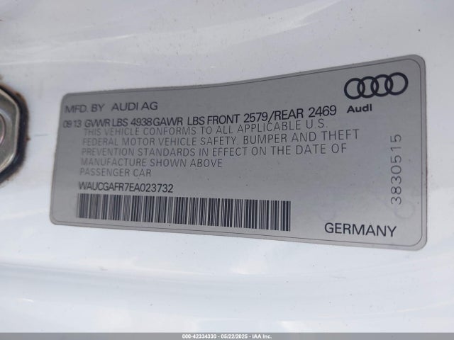 2014 AUDI S5 WAUCGAFR7EA023732 Photo 8