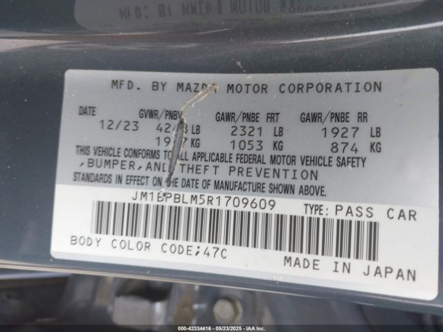 JM1BPBLM5R1709609 Mazda Mazda3 Hatchback 2.5 S Carbon Edition