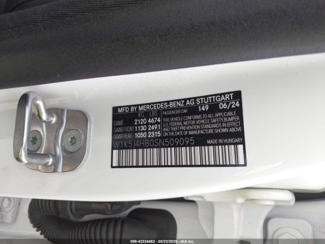 W1K5J4HB0SN509095 Mercedes-Benz Cla 250 Coupe 4matic
