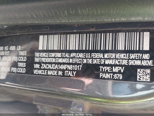 ZACNJDA14NPN81017 Jeep 2022