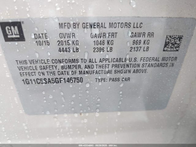 2016 CHEVROLET MALIBU LIMITED 1G11C5SA5GF146750 Photo 8