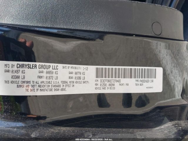 2012 FIAT 500 3C3CFFBR2CT270465 Photo 8