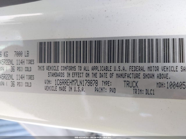 RAM 1500 2020 1C6RREHM7LN179878 Image 9