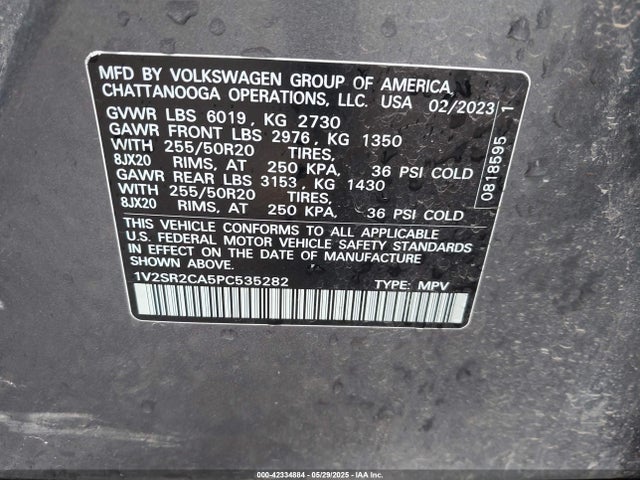 1V2SR2CA5PC535282 Volkswagen 3.6 fsi