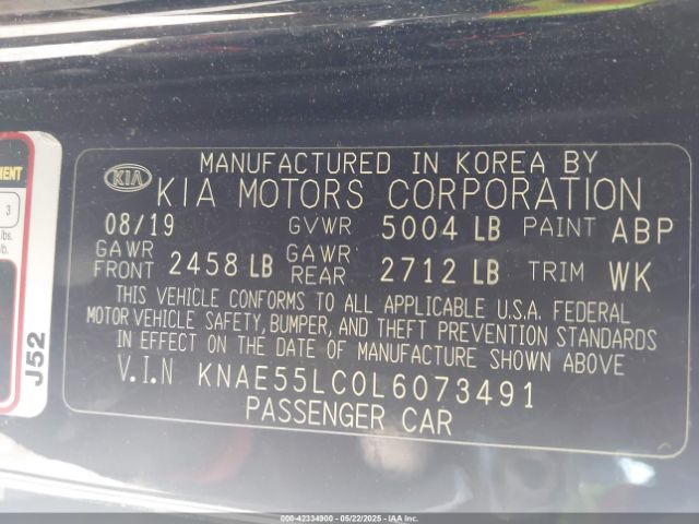 2020 KIA STINGER KNAE55LC0L6073491 Photo 8