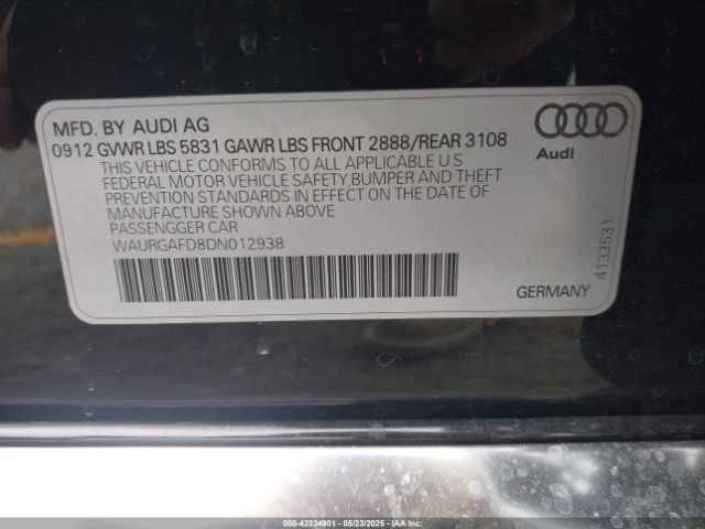 2013 AUDI A8 L WAURGAFD8DN012938 Photo 8