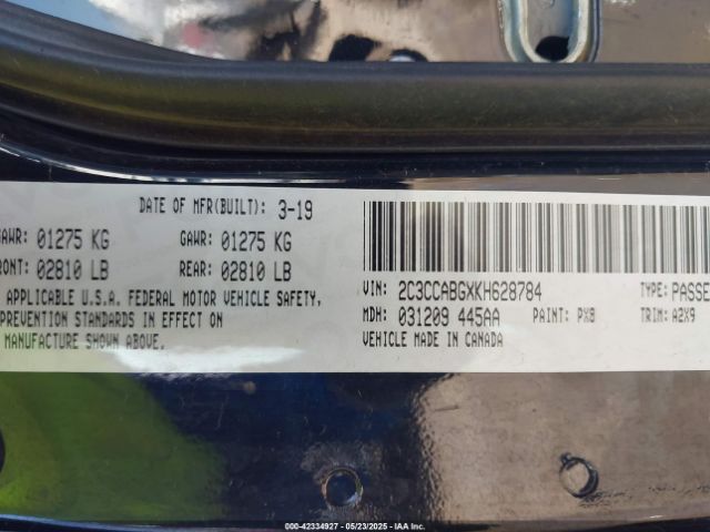 2019 CHRYSLER 300 2C3CCABGXKH628784 Photo 8