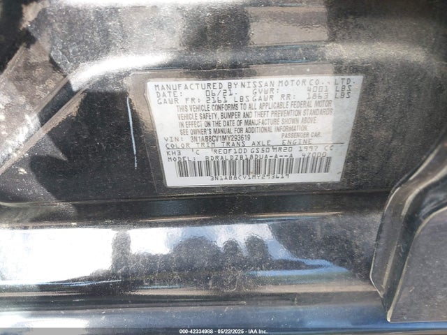 Nissan 2021 2021 3N1AB8CV1MY293619 Image 9