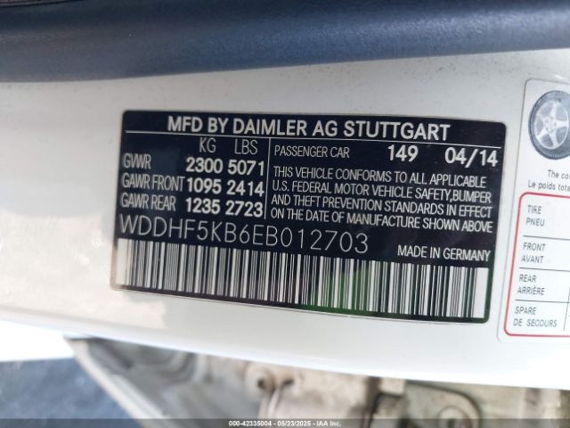 WDDHF5KB6EB012703 Mercedes-Benz E 350