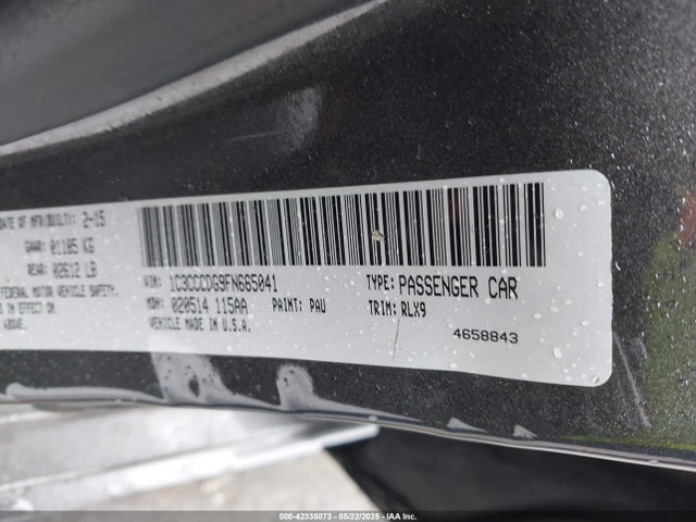 1C3CCCDG9FN665041 Chrysler 200 S