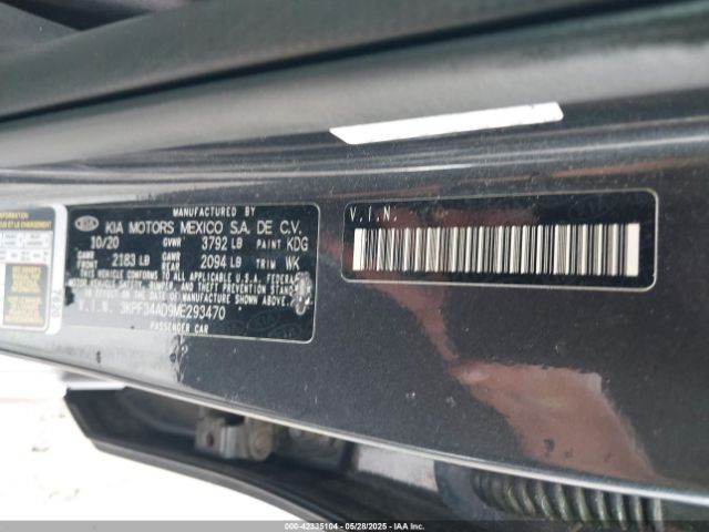3KPF34AD9ME293470 KIA Forte Gt-line