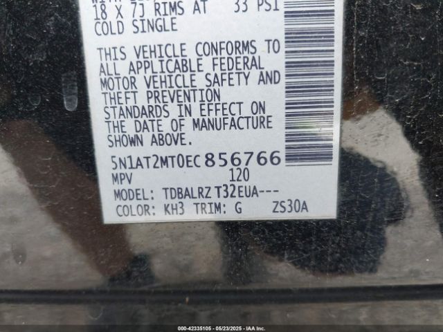 5N1AT2MT0EC856766 Nissan Rogue Sl