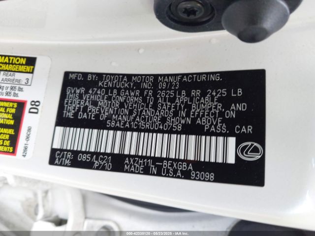 2024 LEXUS ES 300H 58AEA1C15RU040758 Photo 8