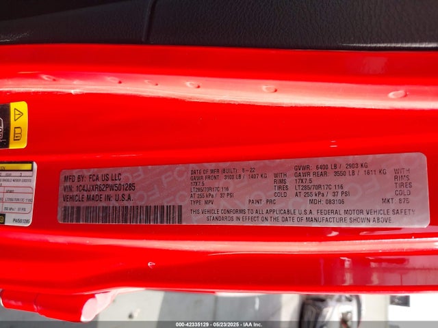 1C4JJXR62PW501285 Jeep Wrangler