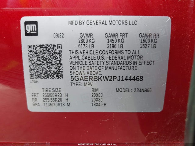 Auction sale of the 2023 Buick Enclave Essence Fwd, vin: 5GAERBKW2PJ144468, lot number: 42335143