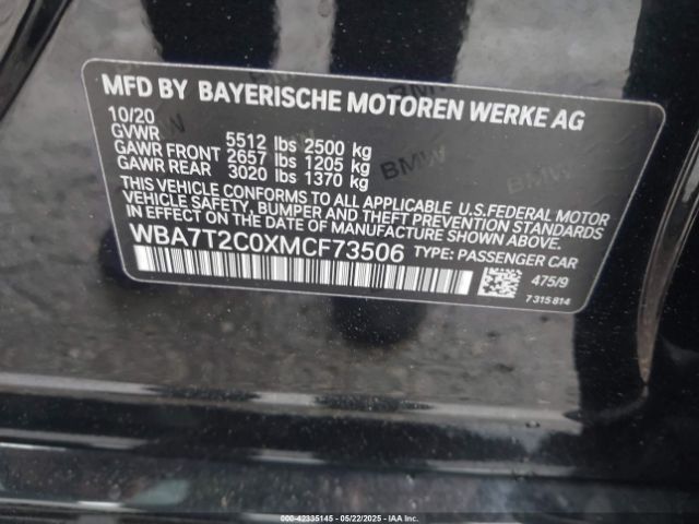 2021 BMW 740I WBA7T2C0XMCF73506 Photo 8