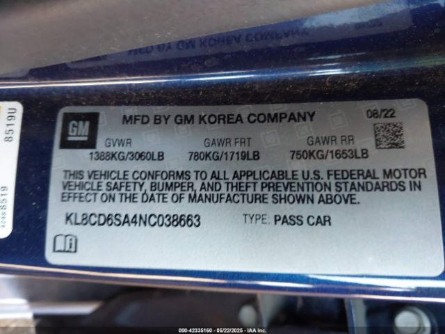 KL8CD6SA4NC038663 Chevrolet lv7