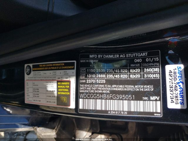 2015 MERCEDES-BENZ GLK 350 WDCGG5HB6FG395051 Photo 8