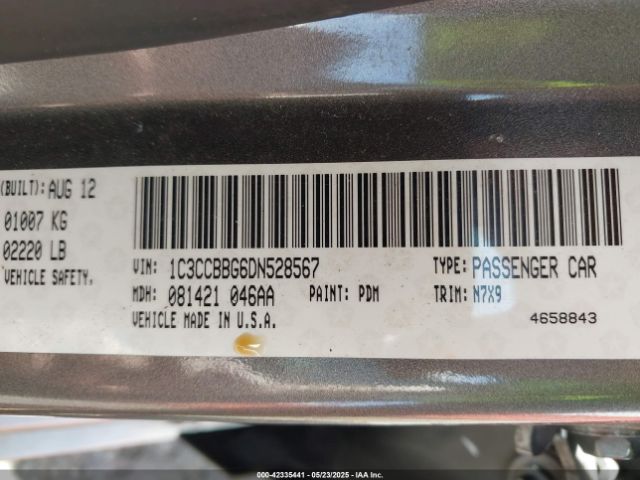 2013 CHRYSLER 200 1C3CCBBG6DN528567 Photo 8