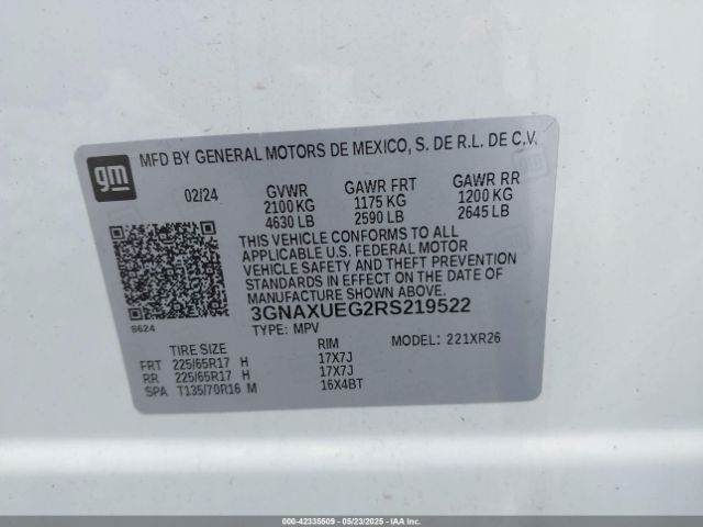 2024 CHEVROLET EQUINOX 3GNAXUEG2RS219522 Photo 8