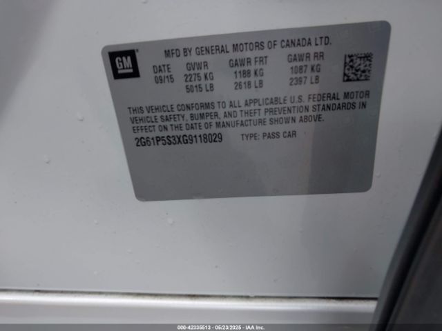 2016 CADILLAC XTS 2G61P5S3XG9118029 Photo 8