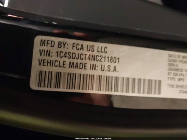 2022 DODGE DURANGO 1C4SDJCT4NC211801 Photo 8