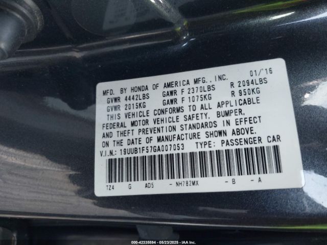 2016 ACURA TLX 19UUB1F57GA007053 Photo 8