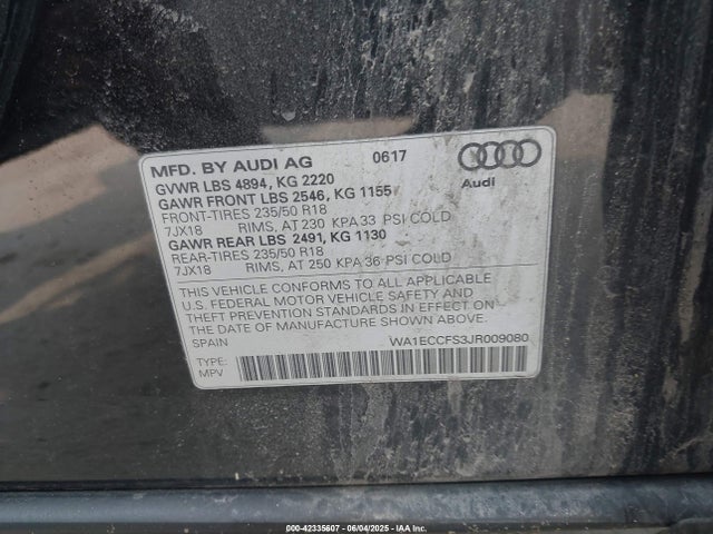 2018 AUDI Q3 WA1ECCFS3JR009080 Photo 8