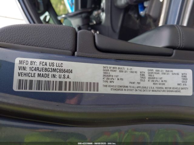 2021 JEEP GRAND CHEROKEE 1C4RJEBG3MC656404 Photo 8