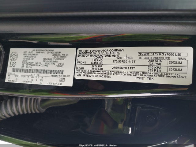 1FTEW1E5XJKC37082 Ford 5.0l 4v