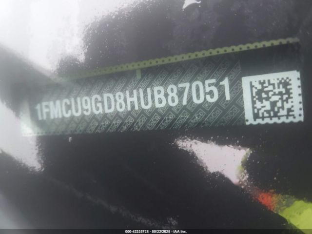 1FMCU9GD8HUB87051 Ford ESCAPE SE